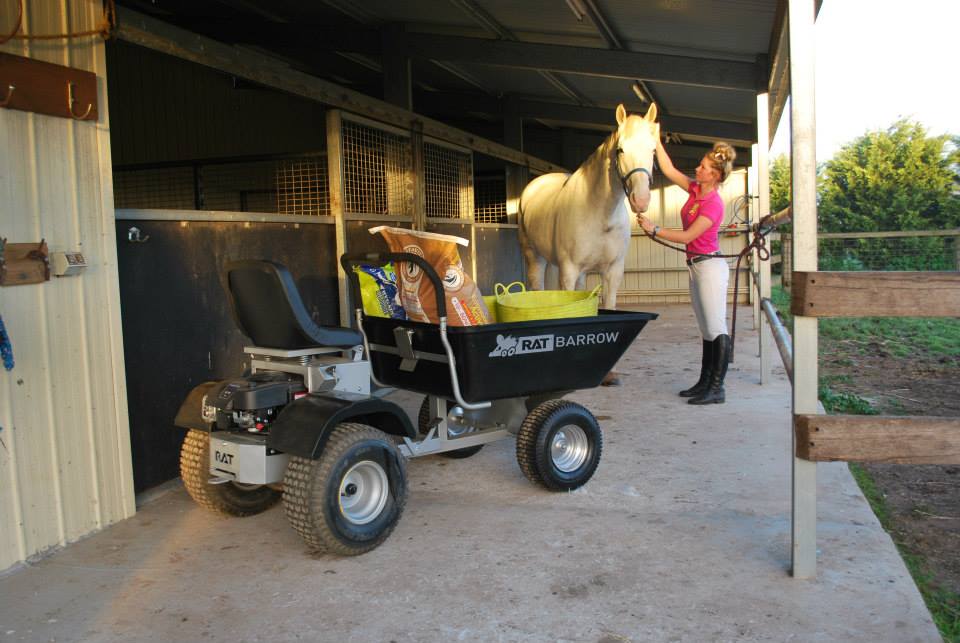 Rat Barrow Ride-on Motorized Wheelbarrow - Rideable wheelbarrow with an engine