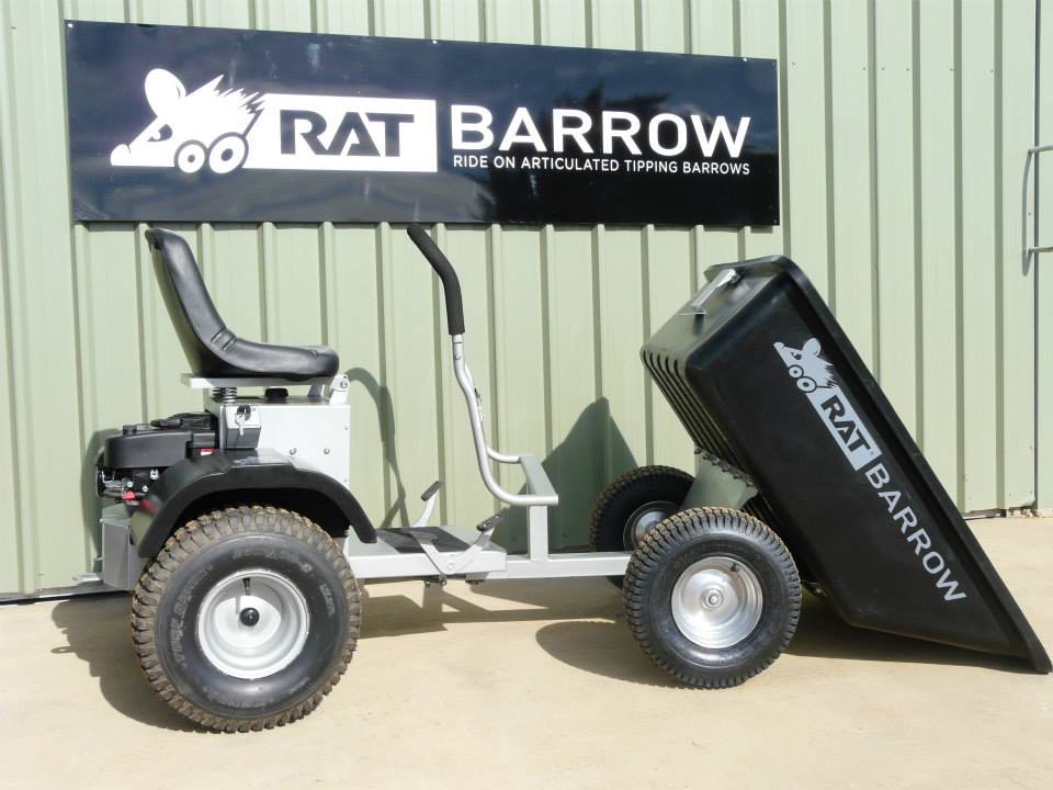 Rat Barrow Ride-on Motorized Wheelbarrow - Rideable wheelbarrow with an engine
