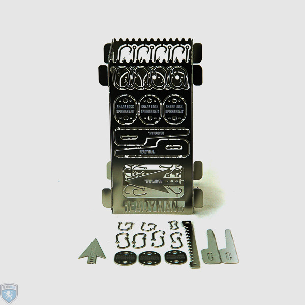 Readyman Survival Stove - Foldable metal stove filled with survival tools