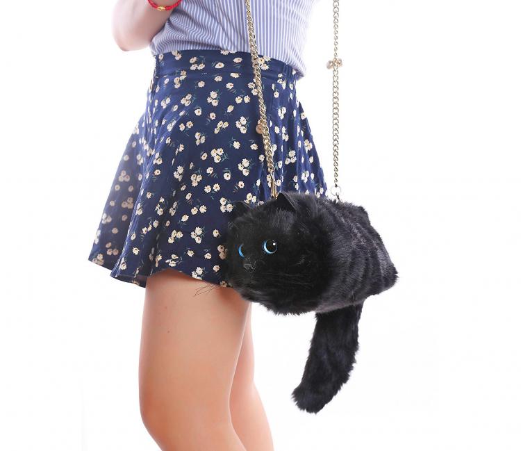 Realistic Cat Shoulder Bag - Cat Body Purse