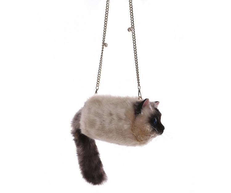 Realistic Cat Shoulder Bag - Cat Body Purse