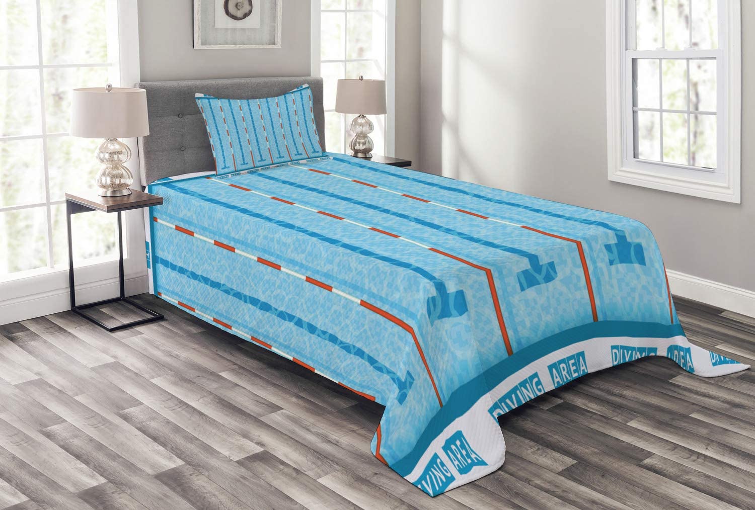 Realistic Swimming Pool Bedding - Olympic pool duvet bed set