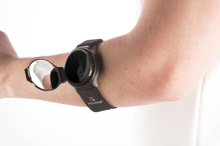 RearViz - Rear-view bicycle mirror attache to your arm - Arm mounted bike mirror