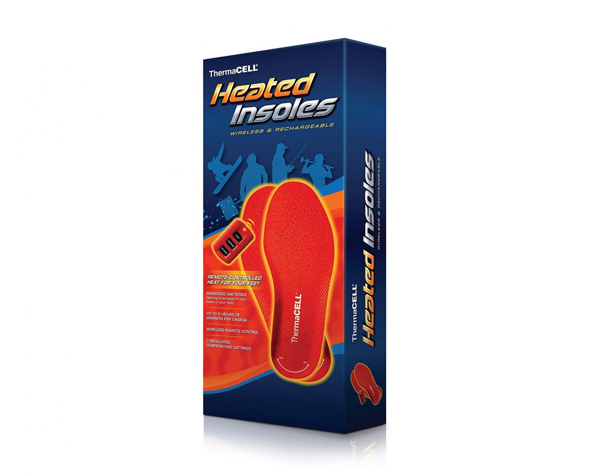 ThermaCell Heated Shoes Insoles - Rechargeable In-shoe feet warmers with remote