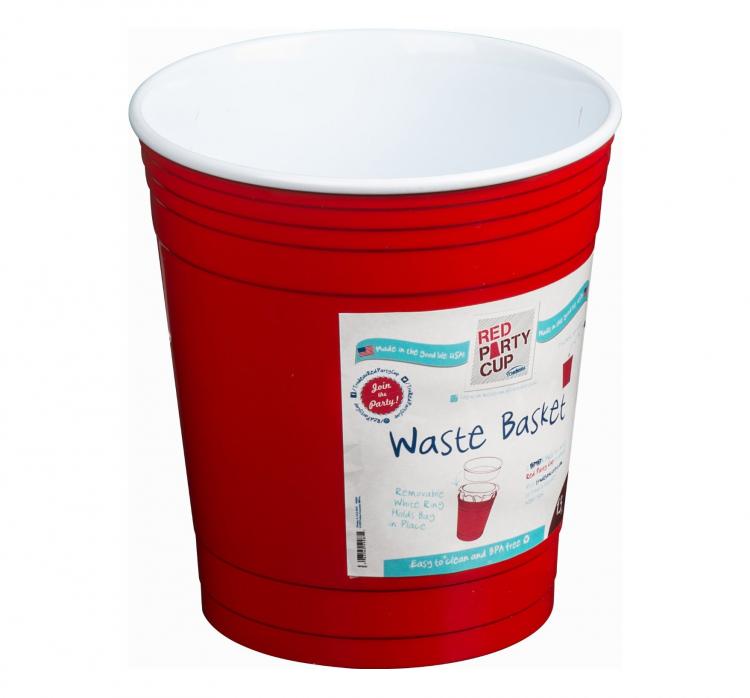 Red Solo Party Cup Garbage Can - Giant Red Cup Waste Basket