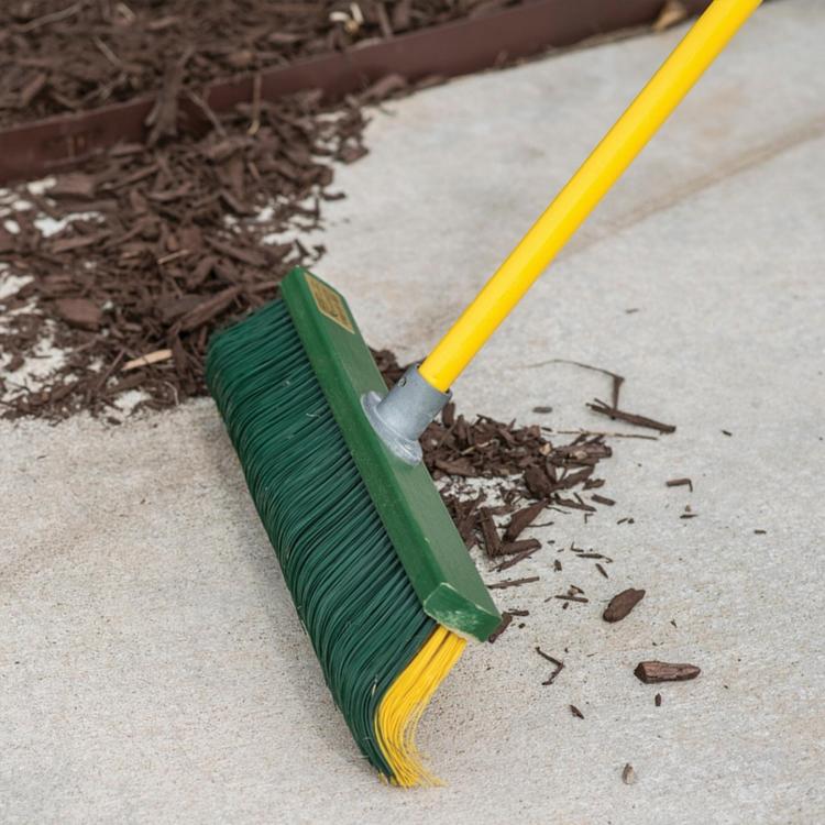 Renegade Broom - Designed like a rake to use on any surface or terrain - curved bristle broom