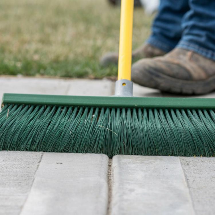 Renegade Broom - Designed like a rake to use on any surface or terrain - curved bristle broom
