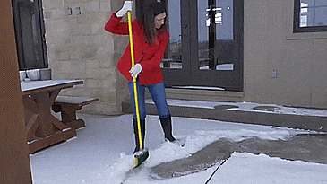 Renegade Broom - Designed like a rake to use on any surface or terrain - curved bristle broom