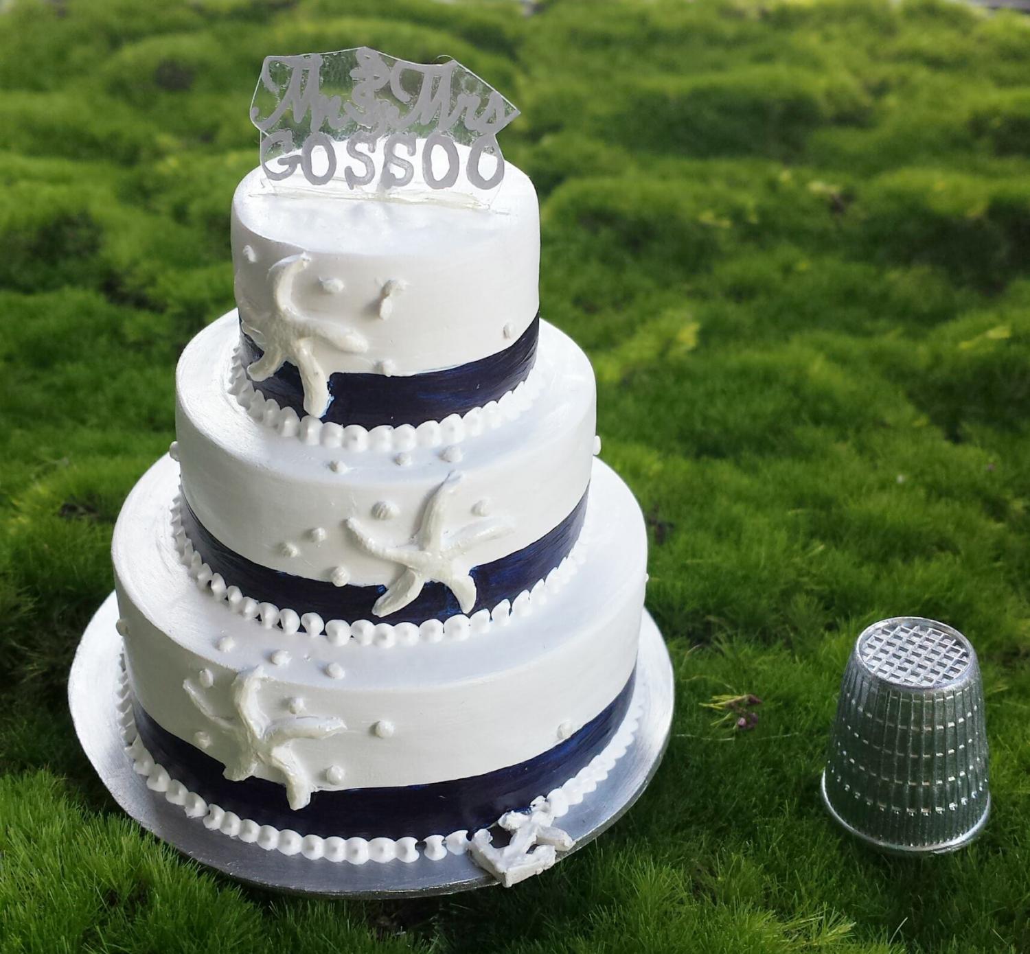 Mini Replica Wedding Cake Ornaments