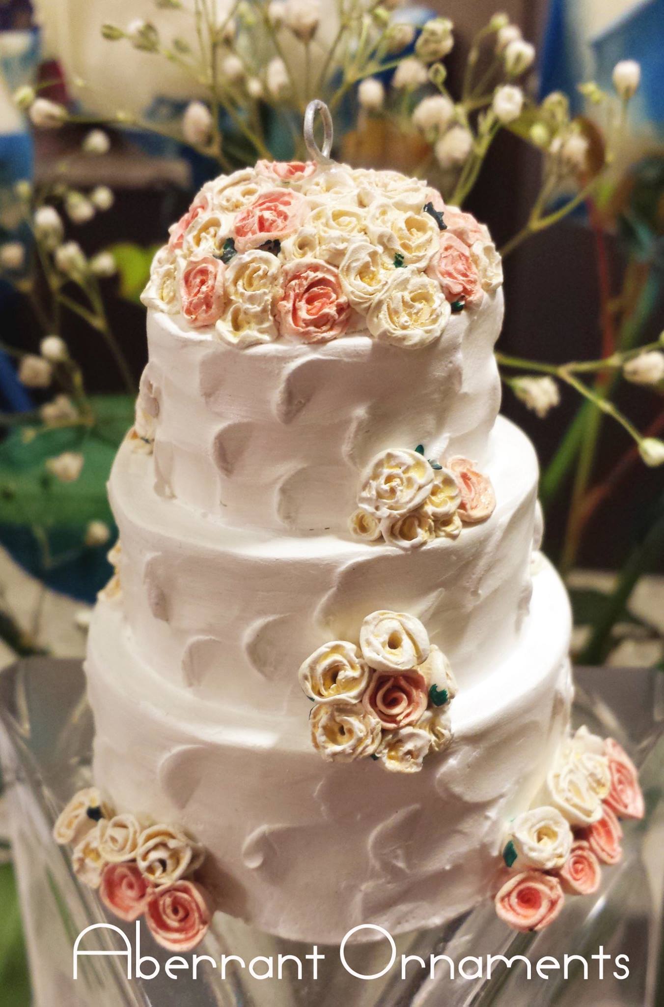 Mini Replica Wedding Cake Ornaments