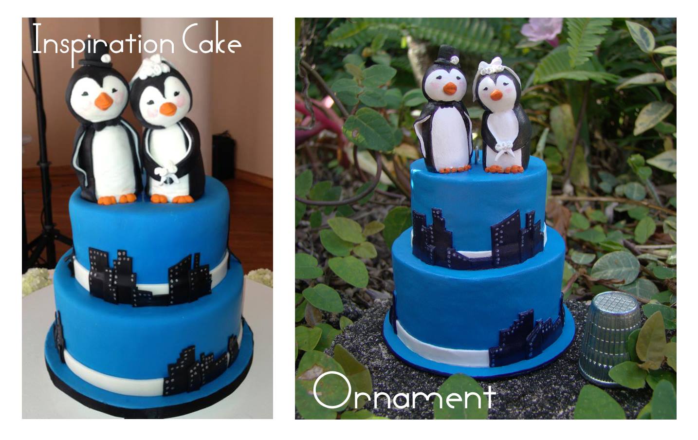 Mini Replica Wedding Cake Ornaments