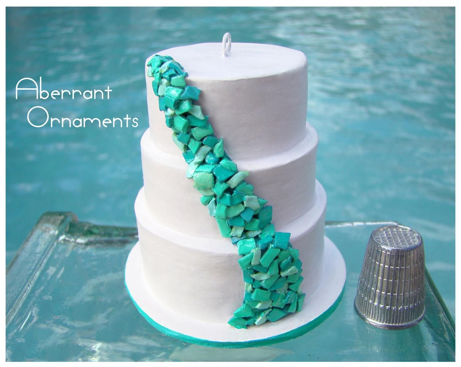 Mini Replica Wedding Cake Ornaments