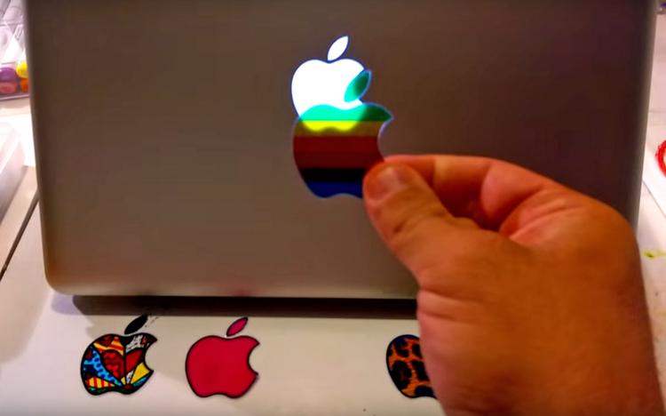 Retro Apple Logo Macbook Decal