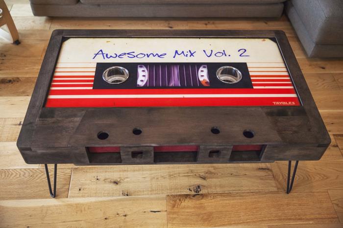 Giant Cassette Tape Coffee Table - Retro modern design music inspired coffee table