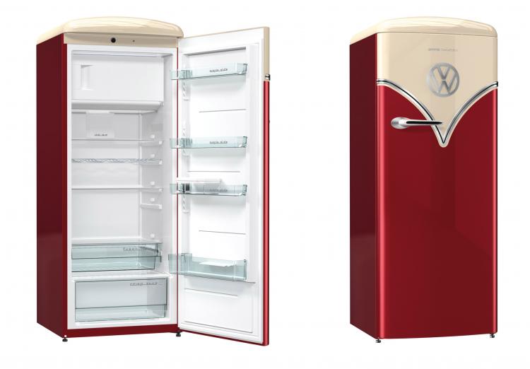 Retro VW Bus Refrigerator - Volkswagen hippy van Freestanding refrigerator - OBRB153R
