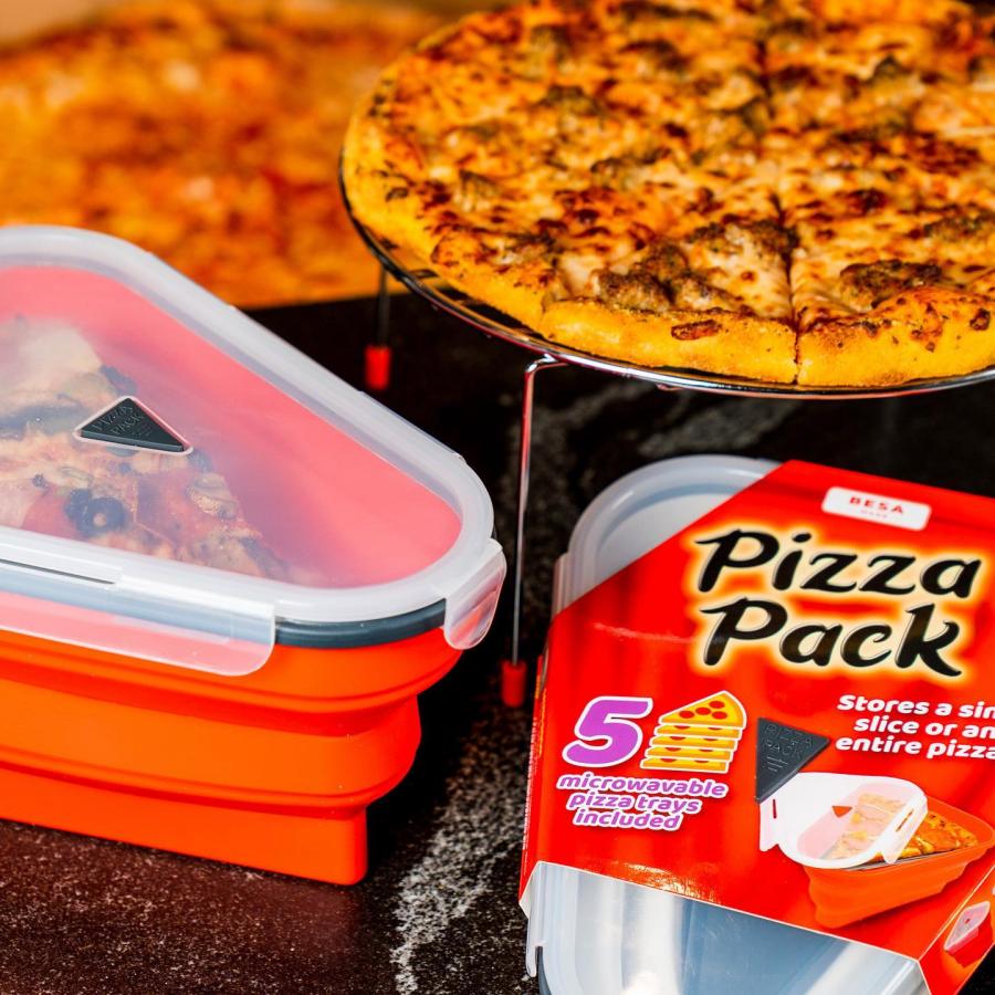 The Perfect Pizza Pack- Collapsible Leftover pizza holder container