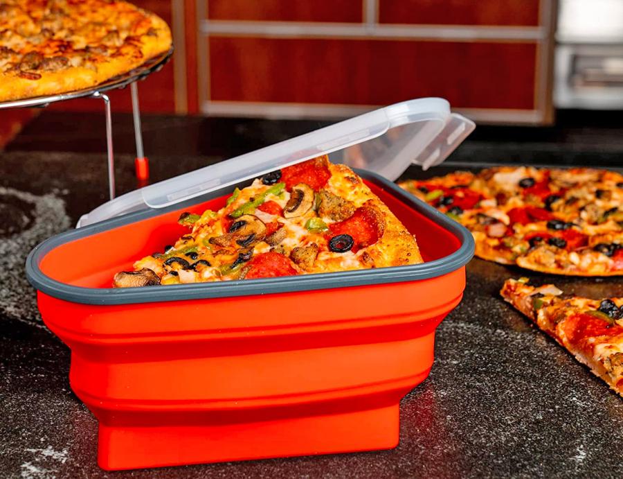 The Perfect Pizza Pack- Collapsible Leftover pizza holder container