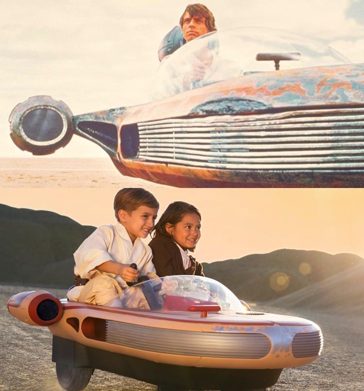 Kids Ride-On Star Wars Landspeeder Electric Toy Car - Star Wars Luke Skywalker's Ride On Landspeeder Hovering Car