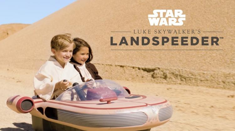 Kids Ride-On Star Wars Landspeeder Electric Toy Car - Star Wars Luke Skywalker's Ride On Landspeeder Hovering Car