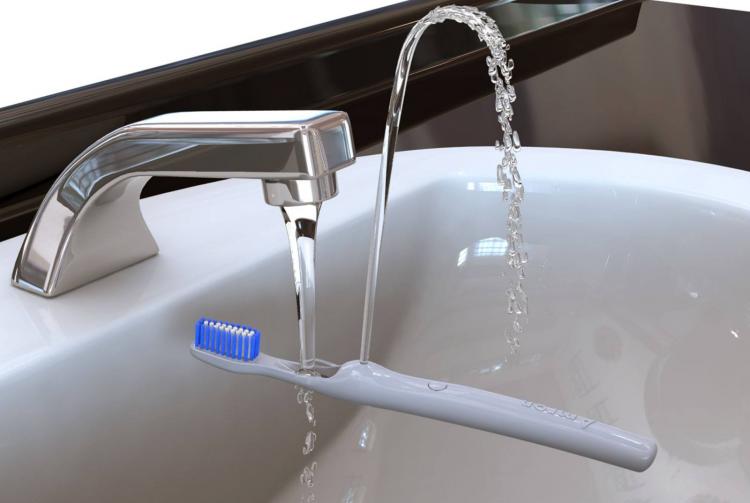 Rinser Toothbrush - Rinsing Fountain toothbrush shoots water up in the air for rinsing your mouth out