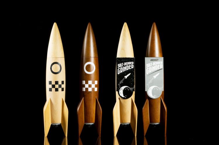 Rocket Ship Salt and Pepper Grinders