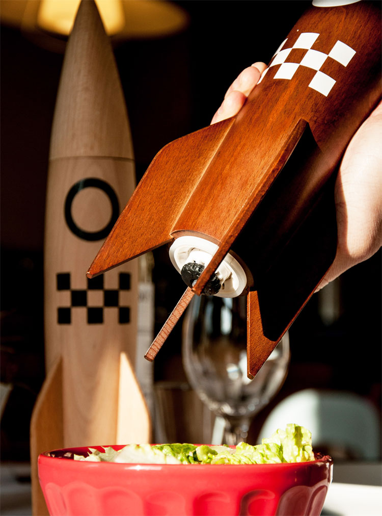 Space Ship Salt and Pepper Shakers