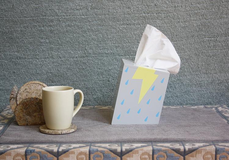 Rain Storm Cloud Tissue Dispenser