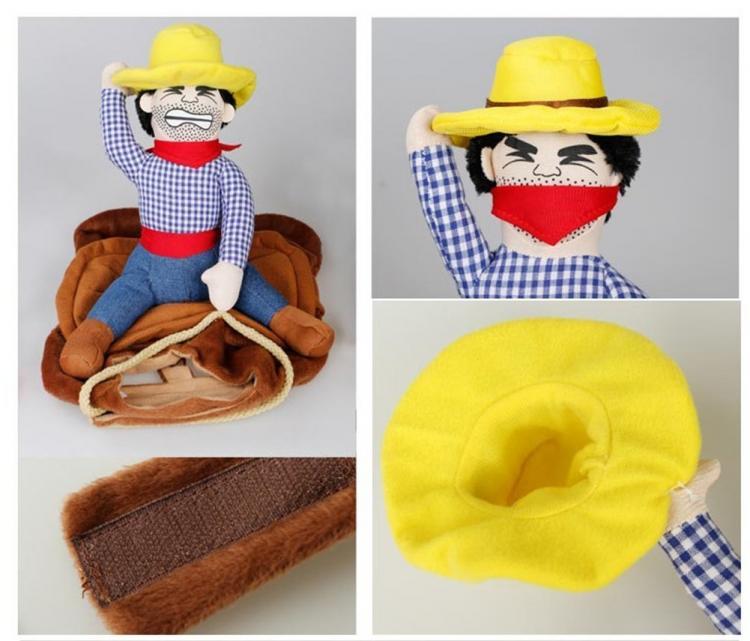 Rodeo Cowboy Dog Costume - Ride-em cowboy Halloween dog costume