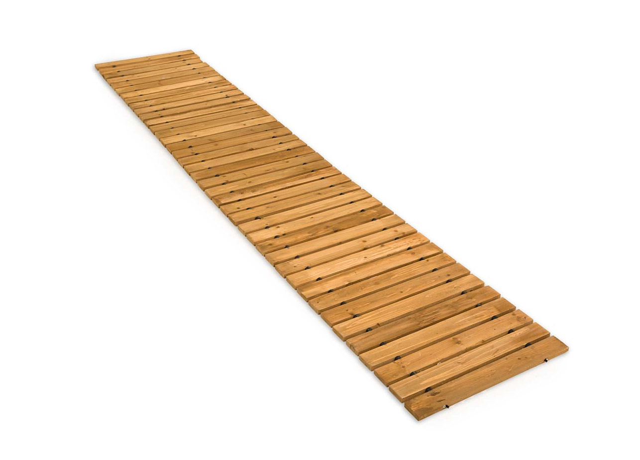 Roll-Out Wooden Walkway - Portable Roll-Out Straight Hardwood Pathway