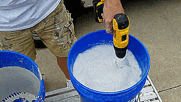 Roller Ready Paint Roller Cleaner cleans dirty paint rollers in seconds using a cordless drill - Drill bit paint roller cleaner