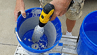 Roller Ready Paint Roller Cleaner cleans dirty paint rollers in seconds using a cordless drill - Drill bit paint roller cleaner