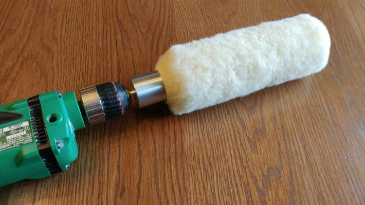 Roller Ready Paint Roller Cleaner cleans dirty paint rollers in seconds using a cordless drill - Drill bit paint roller cleaner