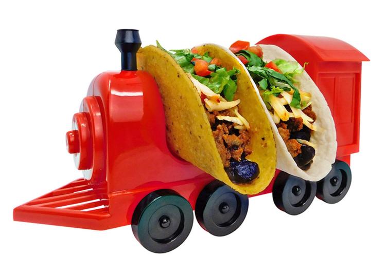Rolling Taco Train Taco Holder - Locomotive taco holding train cars