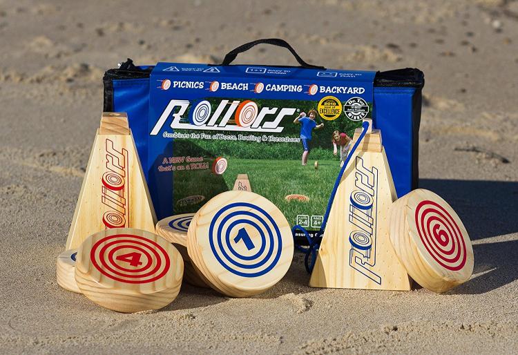 Rollors Yard Game - Rolling Wooden Discs Yard Game