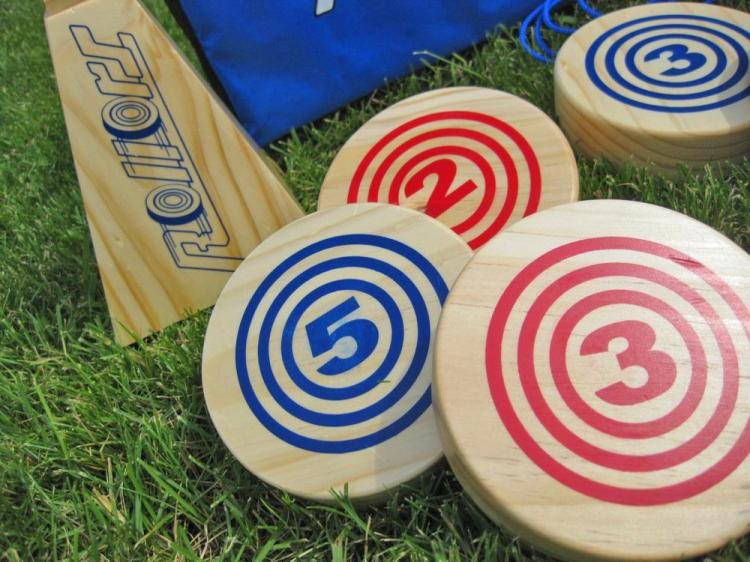Rollors Yard Game - Rolling Wooden Discs Yard Game