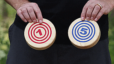Rollors Yard Game - Rolling Wooden Discs Yard Game