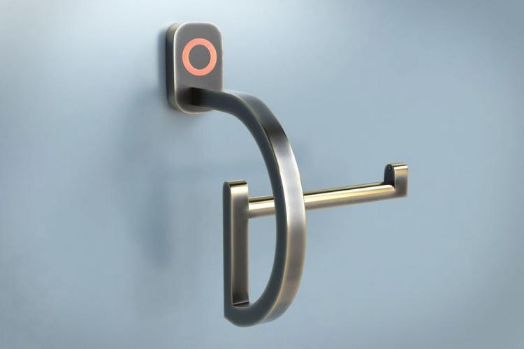 RollScout Toilet Paper Monitor - Smart toilet paper holder notifies you when running low