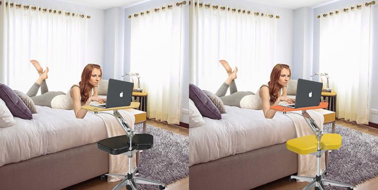 RoomyRoc Mobile Laptop Desk Lets You Lounge While You Work - Lounge/stand work desk