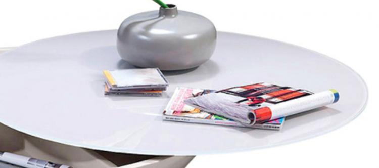 Modrest Pepper Round Swiveling Coffee Table Has Tons Of Storage Inside