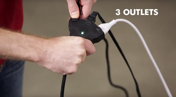 Ryobi Ultra-Quiet Garage Door Opener With Smart Phone Capabilities - Smart Ultimate Garage Door Opener - Extendable garage door power cord module