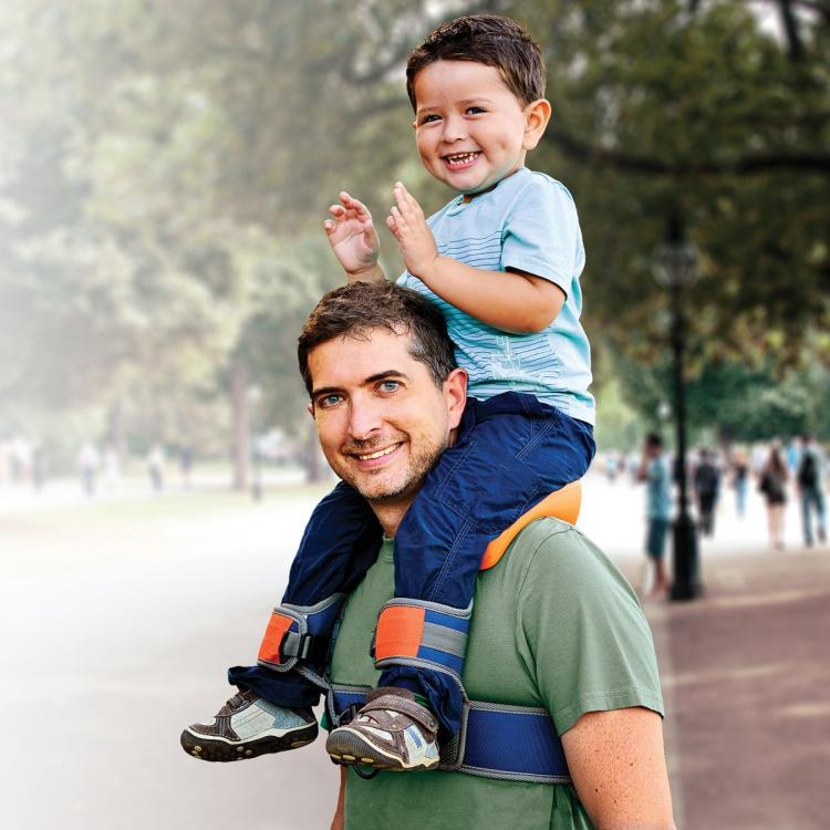 Saddle Baby - Hand Free Child Shoulder Carrier - Hands free shoulder rider
