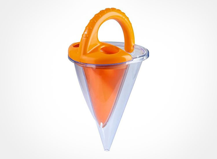 Sand Funnel Mixes Water and Sand