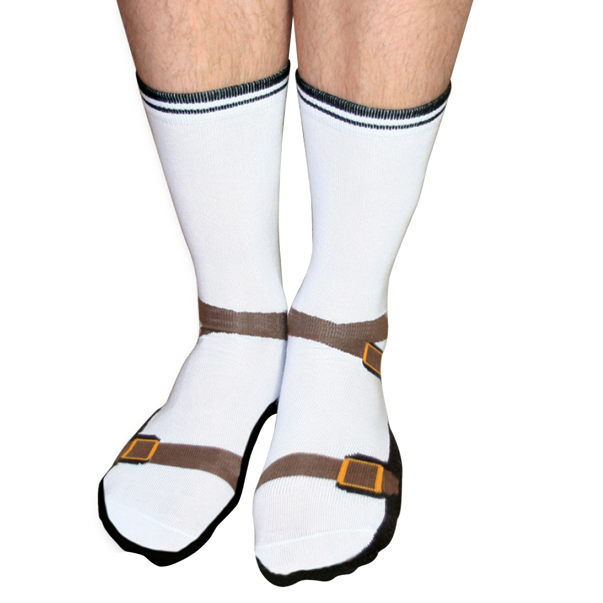 Sandal Socks Make It Look Like You're Wearing Birkenstock Sandals - Fake funny sandal socks