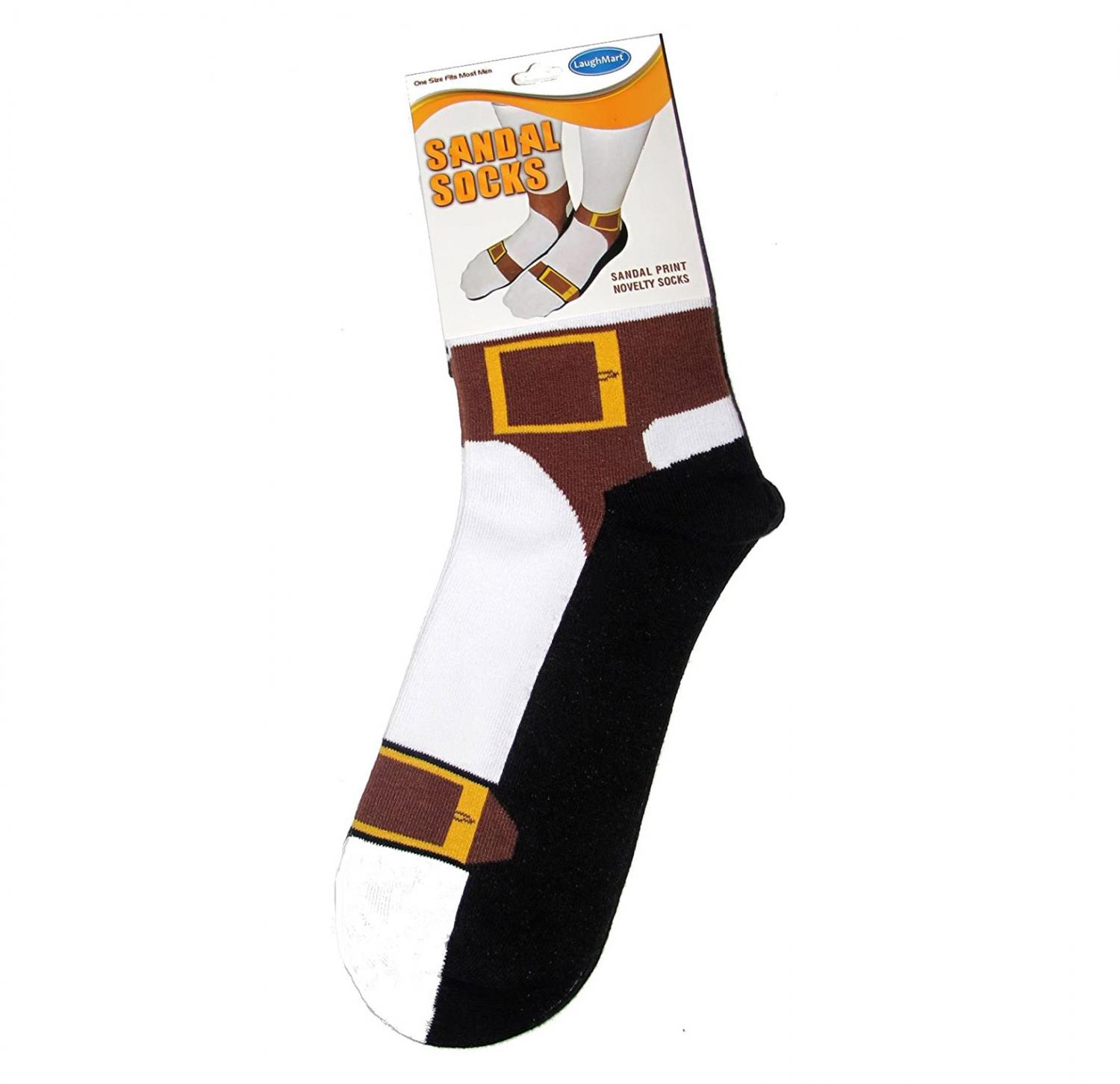Sandal Socks Make It Look Like You're Wearing Birkenstock Sandals - Fake funny sandal socks