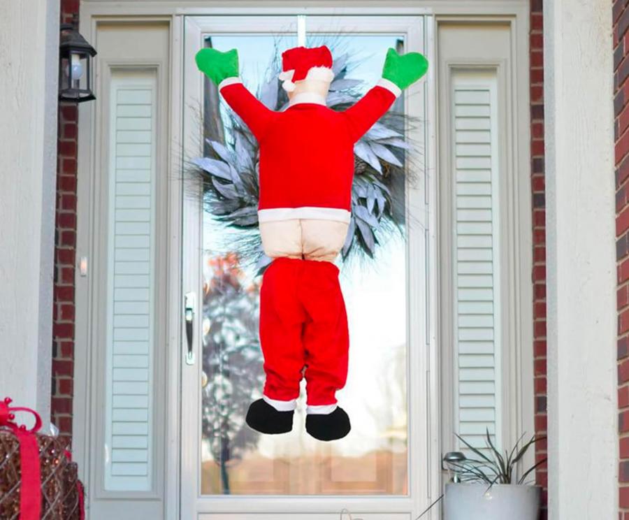 Santa With Pants Down Outdoor Christmas Decoration