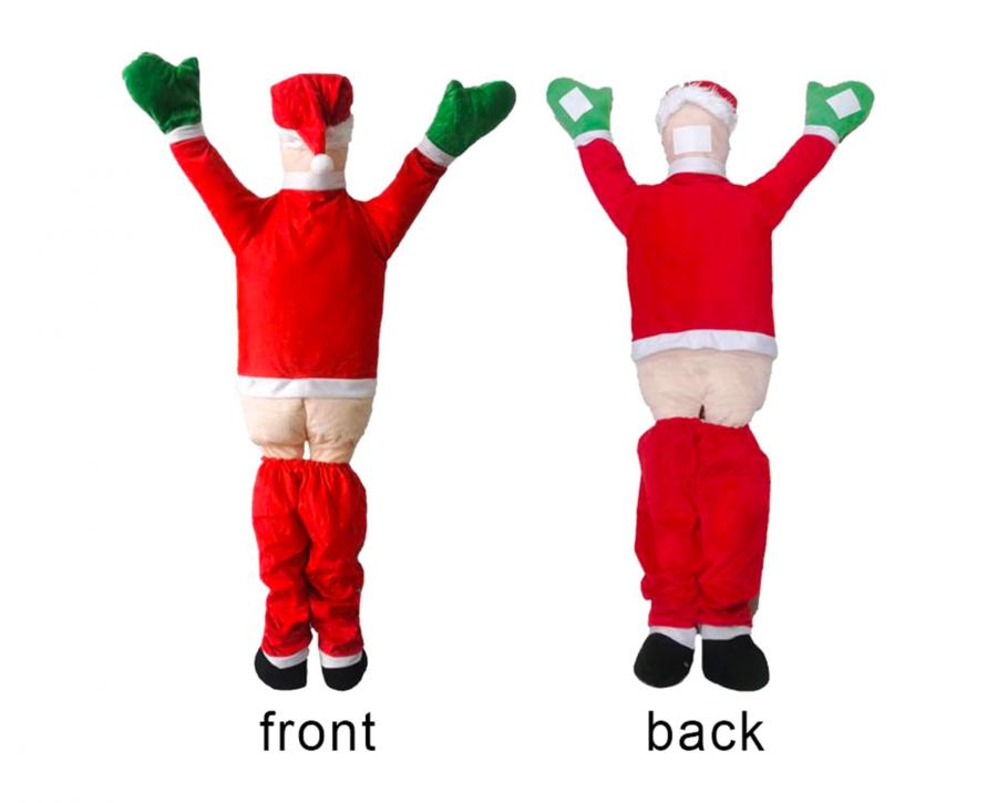 Santa With Pants Down Outdoor Christmas Decoration