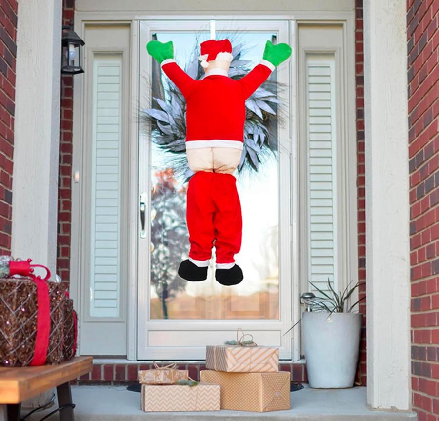 Santa With Pants Down Outdoor Christmas Decoration