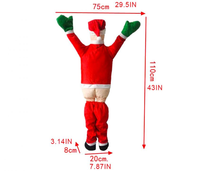 Santa With Pants Down Outdoor Christmas Decoration