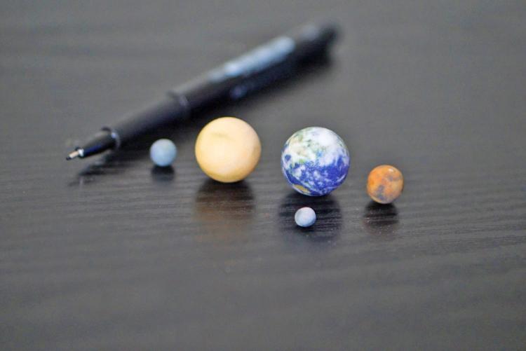 Scaled Replica Of the Solar System Planets - 3D printed replica of planets to scale