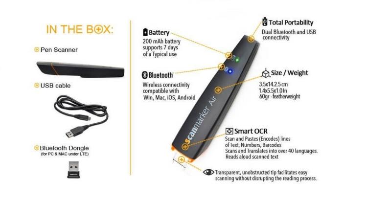 ScanMarker Instantly Scan Text To Your Computer or Smart Phone - Quick text scanning marker